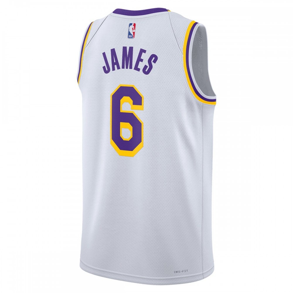 LeBron James Los Angeles Lakers Unisex 2022/23 Swingman Jersey - White - Association Edition-Pro Kit Vault | Brand New 26/27 Sports Jerseys
